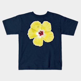 Yellow hibiscus Kids T-Shirt